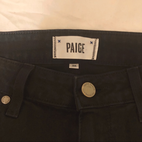 SOLD PAIGE Verdugo Ankle Jeans in Black - Picture 2 of 4